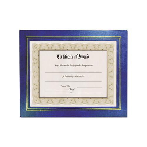 Leatherette Document Frame, 8-1-2 X 11, Blue, Pack Of Two