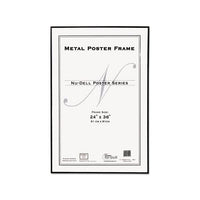 Metal Poster Frame, Plastic Face, 24 X 36, Black