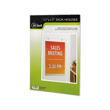 Clear Plastic Sign Holder, Wall Mount, 11 X 17