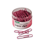 Pink Coated Paper Clips, Jumbo, Pink, 80-pack