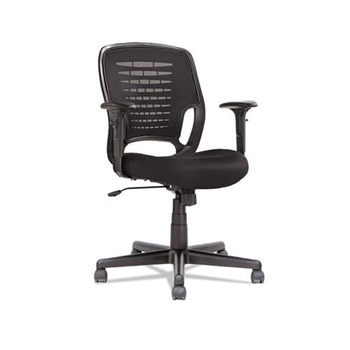 Swivel-tilt Mesh Task Chair, Supports Up To 250 Lbs, Black Seat-black Back, Black Base