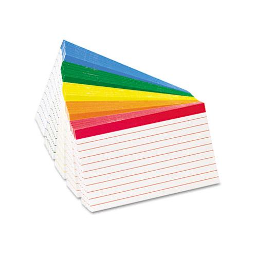 Color Coded Ruled Index Cards, 3 X 5, Assorted Colors, 100-pack