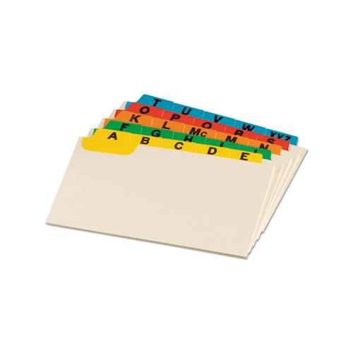 Manila Index Card Guides With Laminated Tabs, 1-5-cut Top Tab, A To Z, 5 X 8, Manila, 25-set