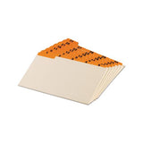 Manila Index Card Guides With Laminated Tabs, 1-5-cut Top Tab, 1 To 31, 5 X 8, Manila, 31-set