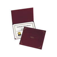 Certificate Holder, 11 1-4 X 8 3-4, Burgundy, 5-pack