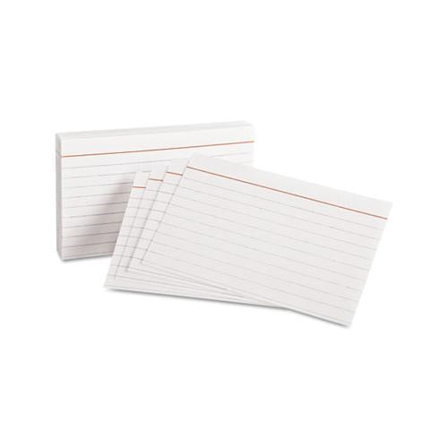 Ruled Index Cards, 3 X 5, White, 100-pack