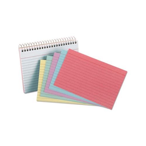 Spiral Index Cards, 4 X 6, 50 Cards, Assorted Colors