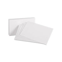Unruled Index Cards, 4 X 6, White, 100-pack