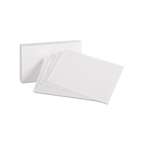 Unruled Index Cards, 4 X 6, White, 100-pack