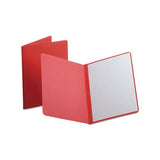 Report Cover, 3 Fasteners, Panel And Border Cover, Letter, Red, 25-box