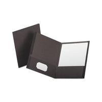 Linen Finish Twin Pocket Folders, Letter, Gray, 25-box
