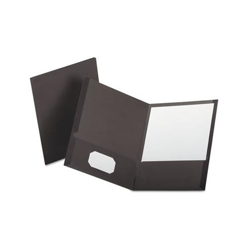 Linen Finish Twin Pocket Folders, Letter, Gray, 25-box