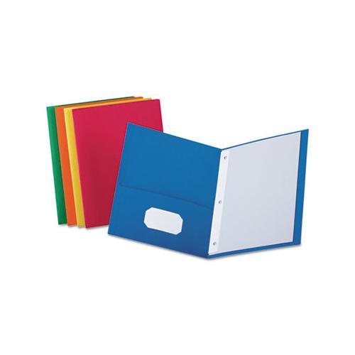 Twin-pocket Folders With 3 Fasteners, Letter, 1-2" Capacity, Assorted, 25-box