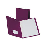 Twin-pocket Folders With 3 Fasteners, Letter, 1-2" Capacity, Burgundy, 25-box