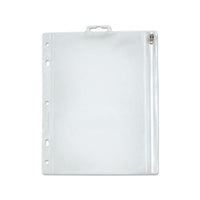 Zippered Ring Binder Pocket, 10 1-2 X 8, Clear