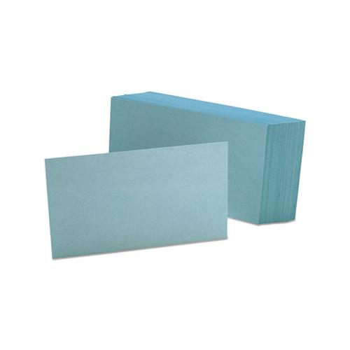 Unruled Index Cards, 3 X 5, Blue, 100-pack
