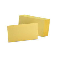 Unruled Index Cards, 3 X 5, Canary, 100-pack