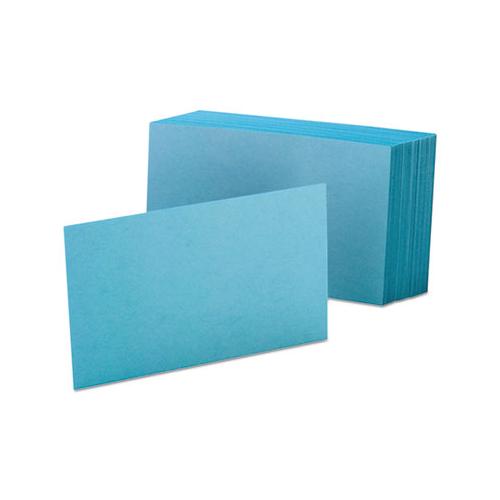 Unruled Index Cards, 4 X 6, Blue, 100-pack