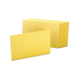 Unruled Index Cards, 4 X 6, Canary, 100-pack