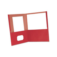 Earthwise By Oxford 100% Recycled Paper Twin-pocket Portfolio, Red