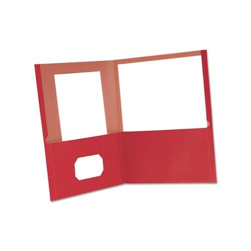 Earthwise By Oxford 100% Recycled Paper Twin-pocket Portfolio, Red