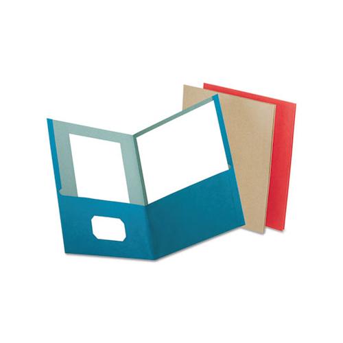Earthwise By Oxford Recycled Paper Twin-pocket Portfolio, Assorted Colors, 25-box