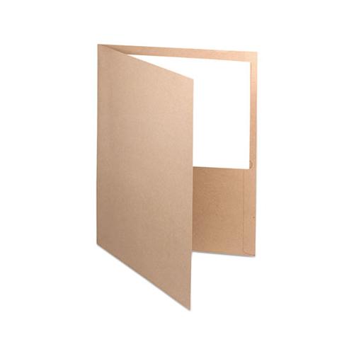 Earthwise By Oxford 100% Recycled Paper Twin-pocket Portfolio, Natural