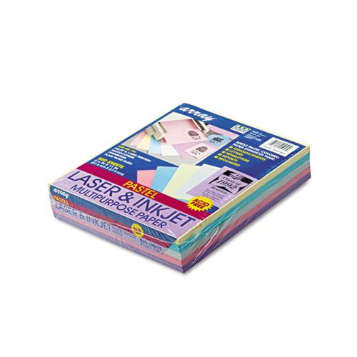 Array Colored Bond Paper, 20lb, 8.5 X 11, Assorted Pastel Colors, 500-ream