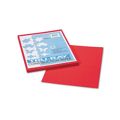 Tru-ray Construction Paper, 76lb, 9 X 12, Festive Red, 50-pack