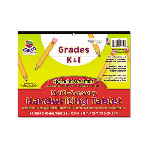 Multi-sensory Handwriting Tablet, 5-8" Long Rule, 8 X 10.5, 40-pad