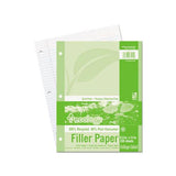 Ecology Filler Paper, 3-hole, 8.5 X 11, Medium-college Rule, 150-pack