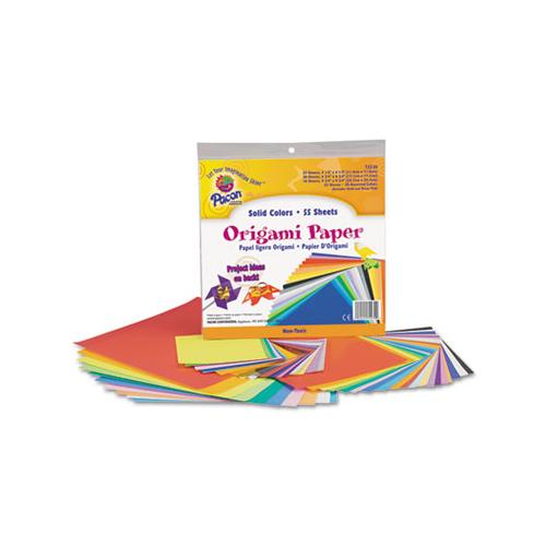 Origami Paper, 30lb, 9.75 X 9.75, Assorted Bright Colors, 55-pack