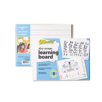 Dry Erase Learning Boards, 8 1-4 X 11, 5 Boards-pk