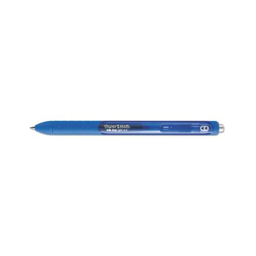 Inkjoy Retractable Gel Pen, Micro 0.5mm, Blue Ink-barrel, Dozen