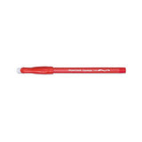 Eraser Mate Stick Ballpoint Pen, Medium 1mm, Red Ink-barrel, Dozen