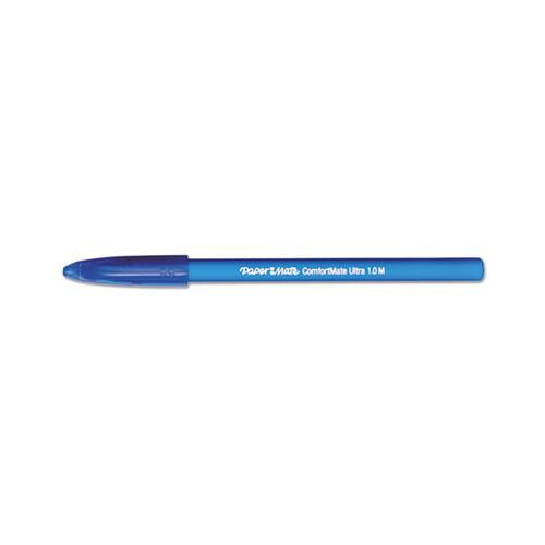 Comfortmate Ultra Stick Ballpoint Pen, Medium 1mm, Blue Ink-barrel, Dozen