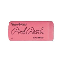 Pink Pearl Eraser, Rectangular, Large, Elastomer, 3-pack