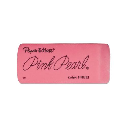 Pink Pearl Eraser, Rectangular, Large, Elastomer, 3-pack