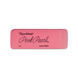 Pink Pearl Eraser, Rectangular, Medium, Elastomer, 3-pack