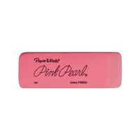 Pink Pearl Eraser, Rectangular, Medium, Elastomer, 24-box