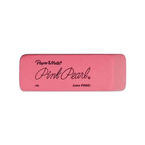 Pink Pearl Eraser, Rectangular, Medium, Elastomer, 24-box