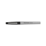 Flair Felt Tip Stick Porous Point Marker Pen, 0.4mm, Black Ink-barrel, Dozen