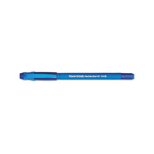 Flexgrip Ultra Stick Ballpoint Pen, Fine 0.8mm, Blue Ink-barrel, Dozen