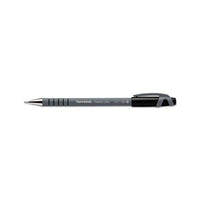 Flexgrip Ultra Stick Ballpoint Pen, Fine 0.8mm, Black Ink, Gray Barrel, Dozen