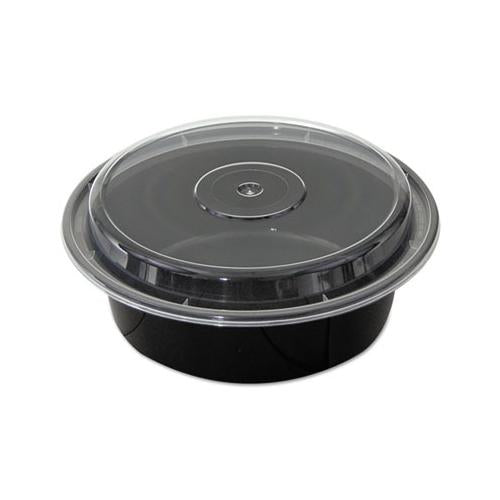 Versatainers, Black-clear, 32 Oz, 7"dia X 2"h, 150-carton