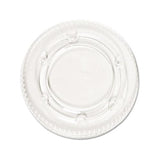 Crystal-clear Portion Cup Lids, Fits 1.5-2.5oz Cups, 2400-carton