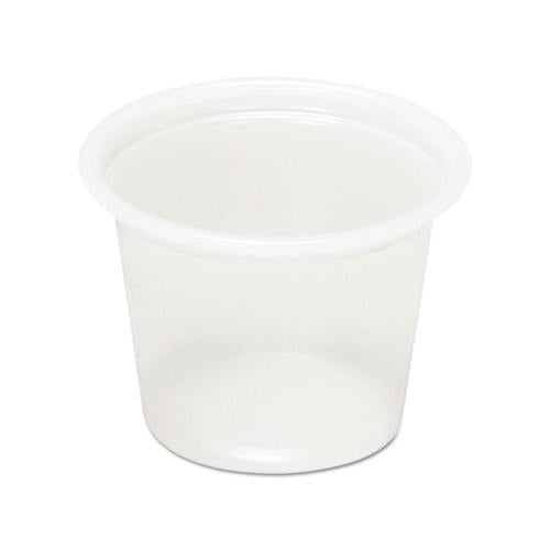 Plastic Soufflé Cups, 1 Oz, Translucent, 5000-carton