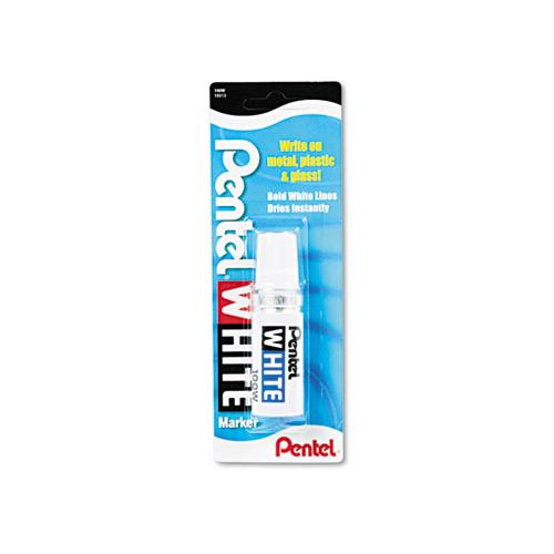 Permanent Marker, Broad Bullet Tip, White