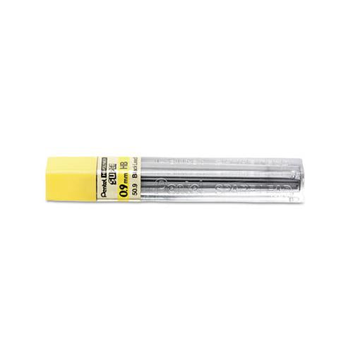 Super Hi-polymer Lead Refills, 0.9 Mm, Hb, Black, 15-tube