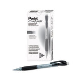 Champ Mechanical Pencil, 0.5 Mm, Hb (#2.5), Black Lead, Translucent Gray Barrel, Dozen